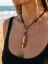 wooden surfboard necklace pendant