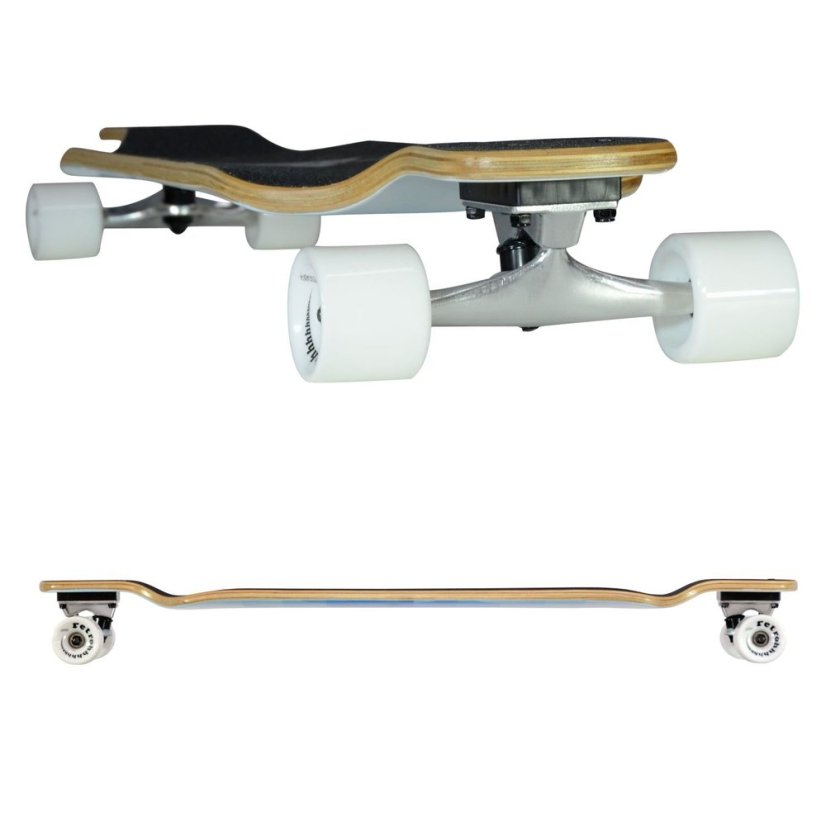 Longboard Atom Drop Deck - 39" Blue Triangles