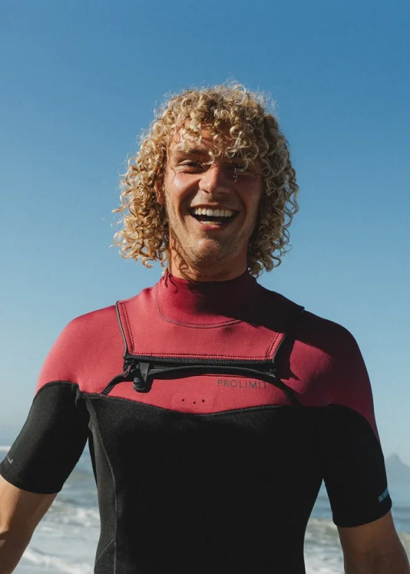 PROLIMIT Ace Shorty Freezip wetsuit 3/2mm - Black/Burgundy