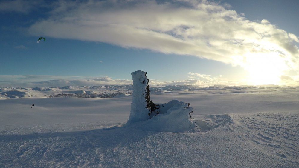 Snowkiting v Norsku 2024 - rozmanité počasí