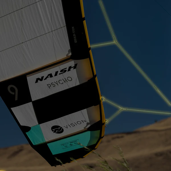 kite 2024 Naish Psycho Nvision - aerodynamic bridles