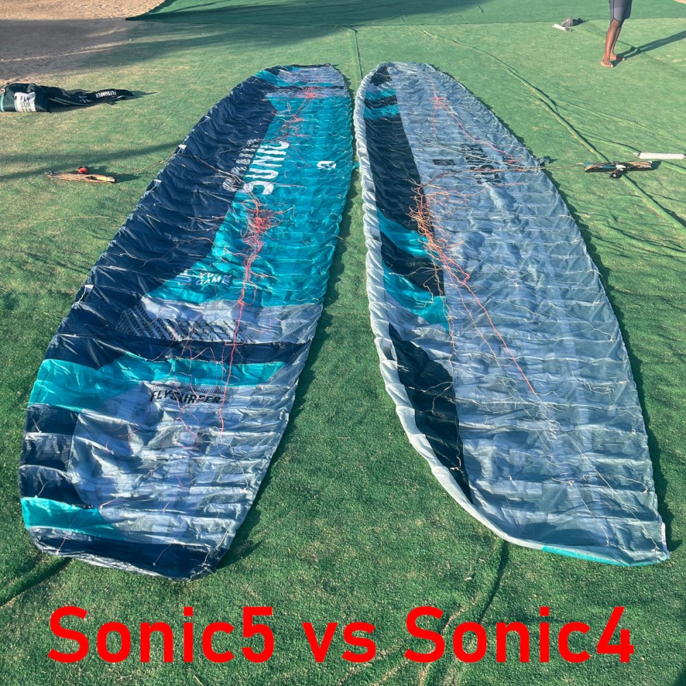 Test kitu FLYSURFER Sonic5 vs Sonic4 - tvar